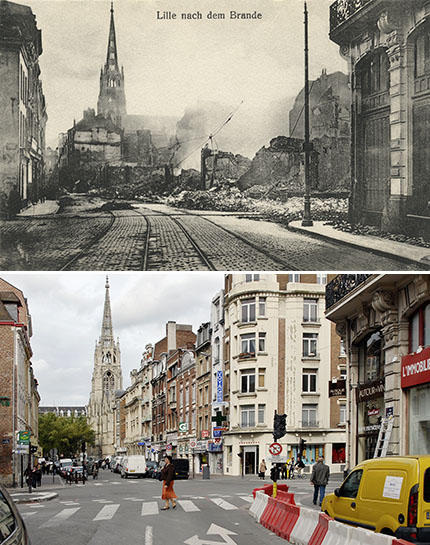 Lille – Rue de Paris et l’Eglise St-Maurice