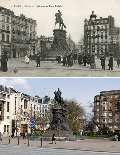 Lille – Statue Faidherbe et Place Richebé