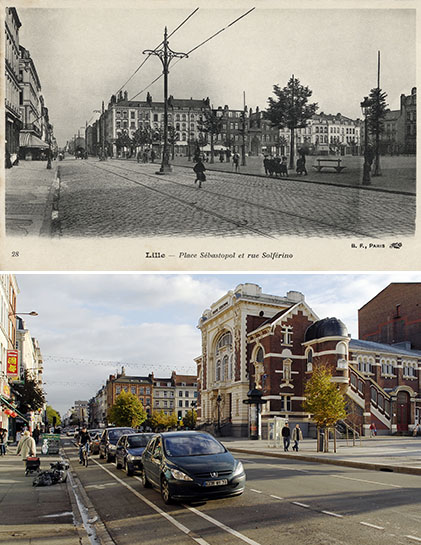 Lille – Place Sébastopol et rue Solférino